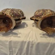 Pair of major vases in majolica - Wilhelm Schiller & Son