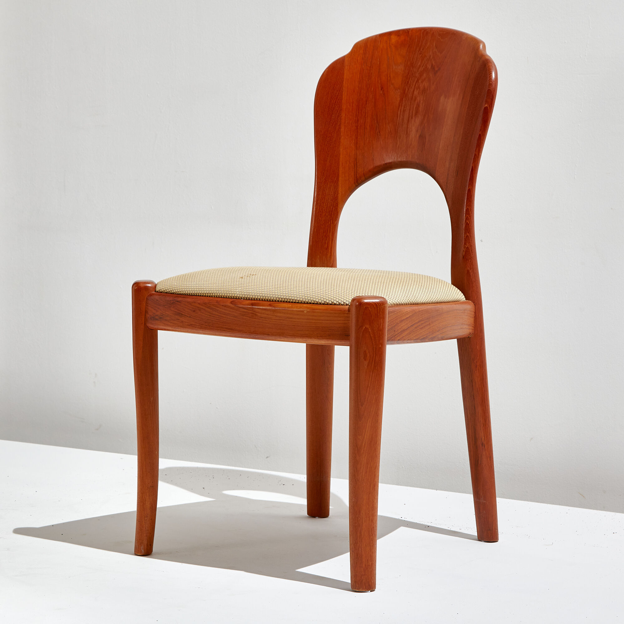 Solid teak dining chair by niels koefoed for koefoeds hornslet mk9828