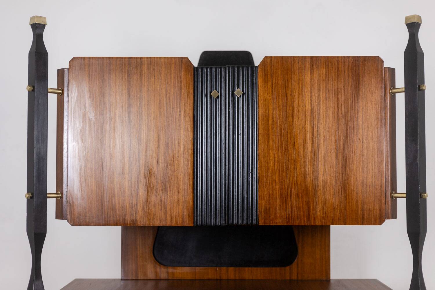 Pair of Italian cabinets in teak veneer. 1960s.