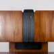 Pair of Italian cabinets in teak veneer. 1960s.