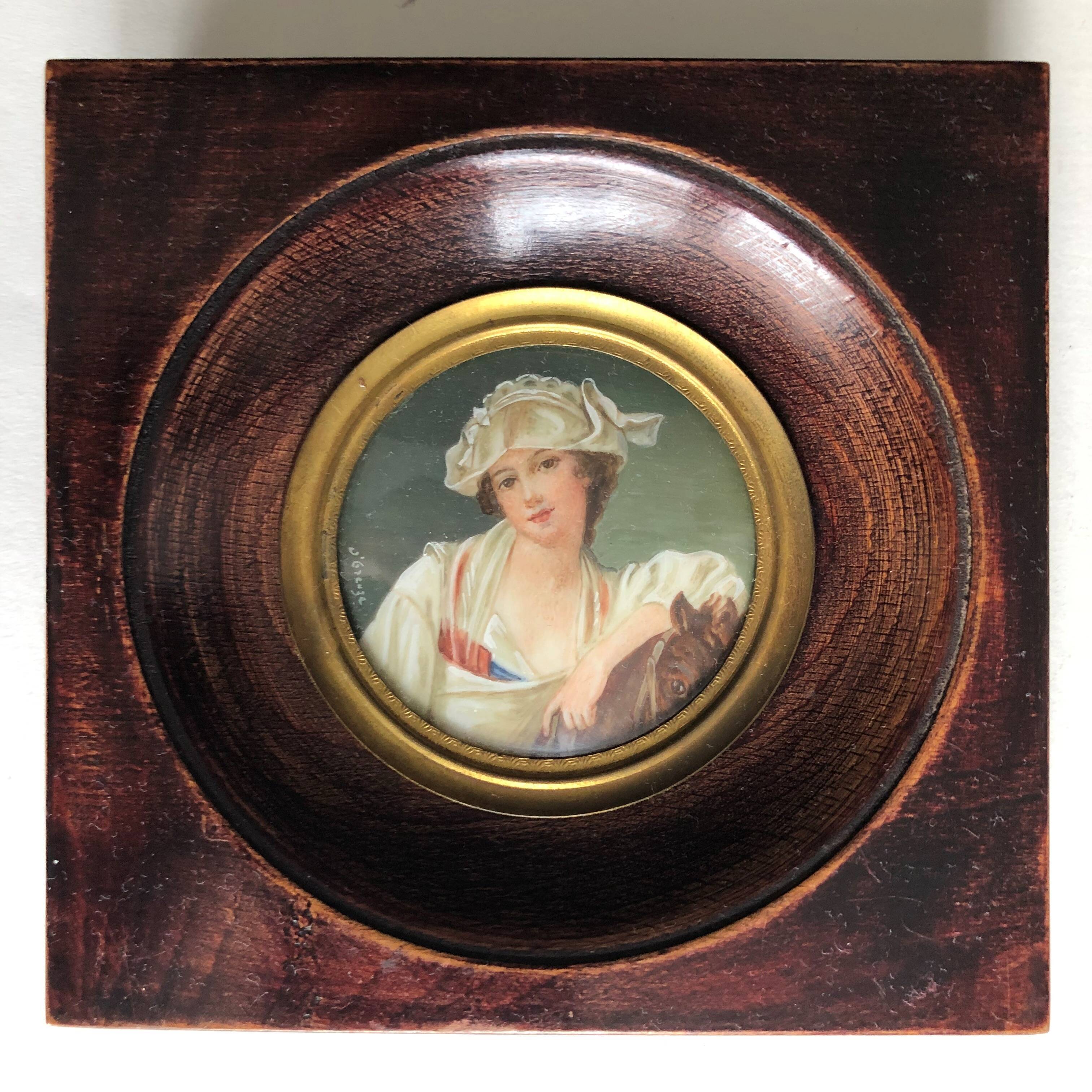Miniature: portrait of an elegant woman