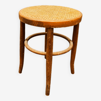 Cane wood stool