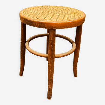 Tabouret bois cannage