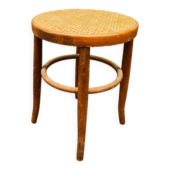 Wooden cane stool