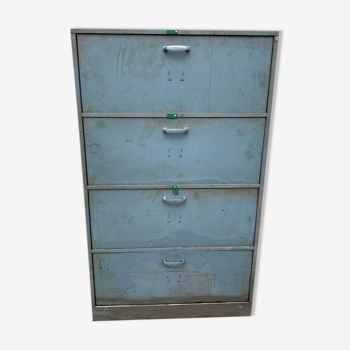4-door storage cabinet swivel valves industrial locker metal brand 1950s