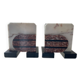 Pair of Art Deco marble bookends