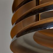 Chrome four-lamella metal pendant by borsfay tamás