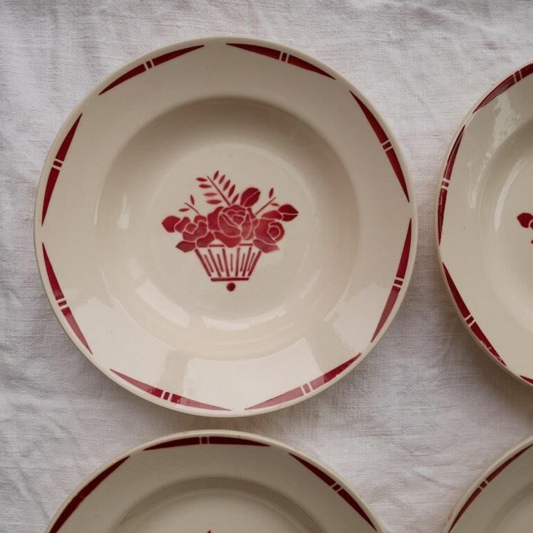 Set of 4 badonviller hollow plates