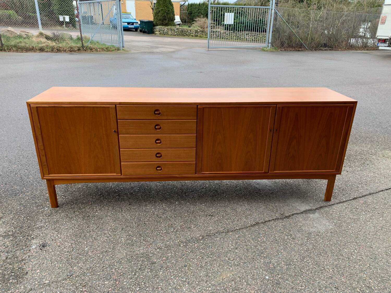 Scandinavian walnut sideboard, Skaraborgs Möbelindustri, Sweden, 1960