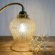 Baladeuse tulipe vintage en verre ambré