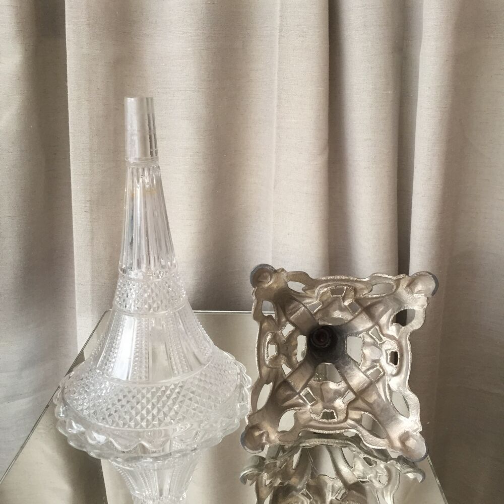 Vase soliflore in glass and regule