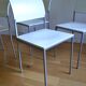Lot de 4 chaises métal et bois vintage 1990