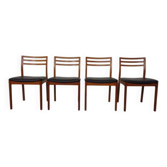 Danish Teak Dining Chairs, 1960s, Set of 4