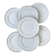 7 vintage flat plates in golden white porcelain BAVARIA model "Annabell"