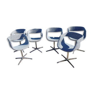Series of 6 armchairs 1960