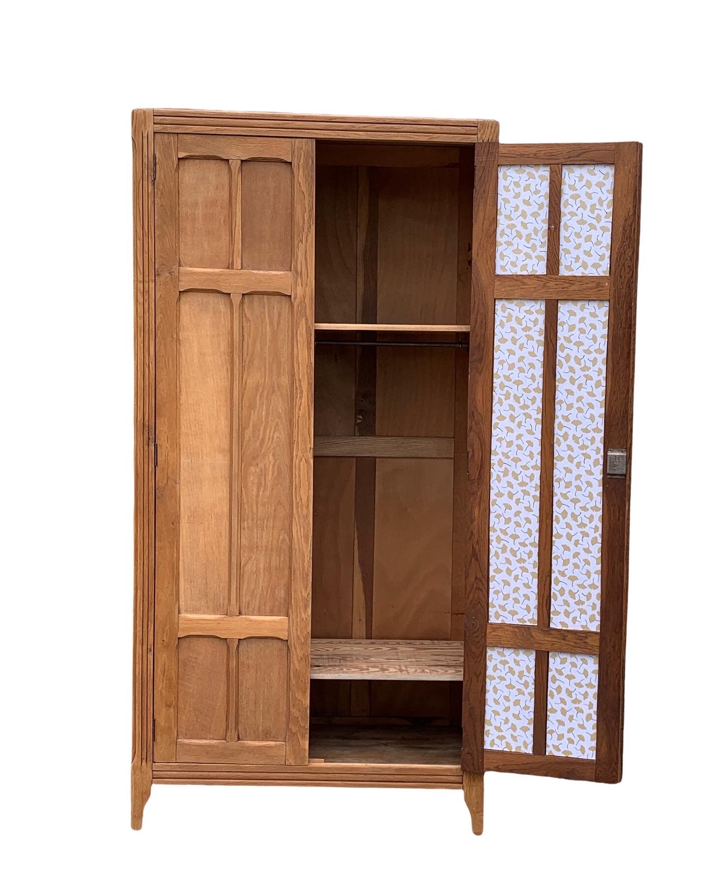 Parisian wardrobe paneled 1930 raw wood