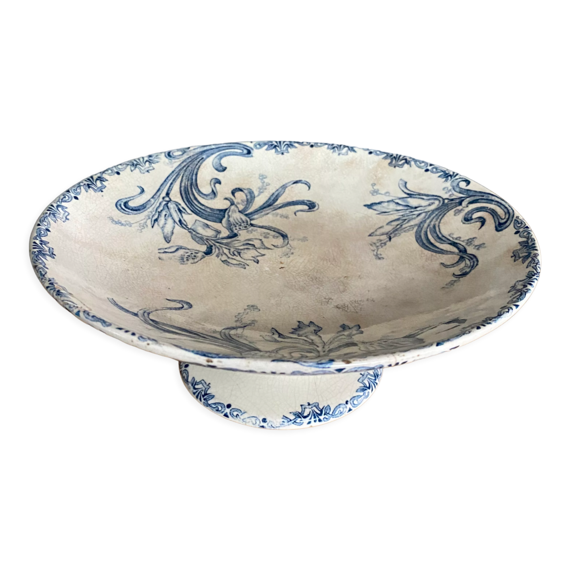 Compotier iron earth earthenware clairefontaine LG model Iris