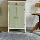 Petit buffet confiturier parisien vintage vert sauge – charme rétro