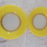 Set of 4 vintage Duralex hollow plates