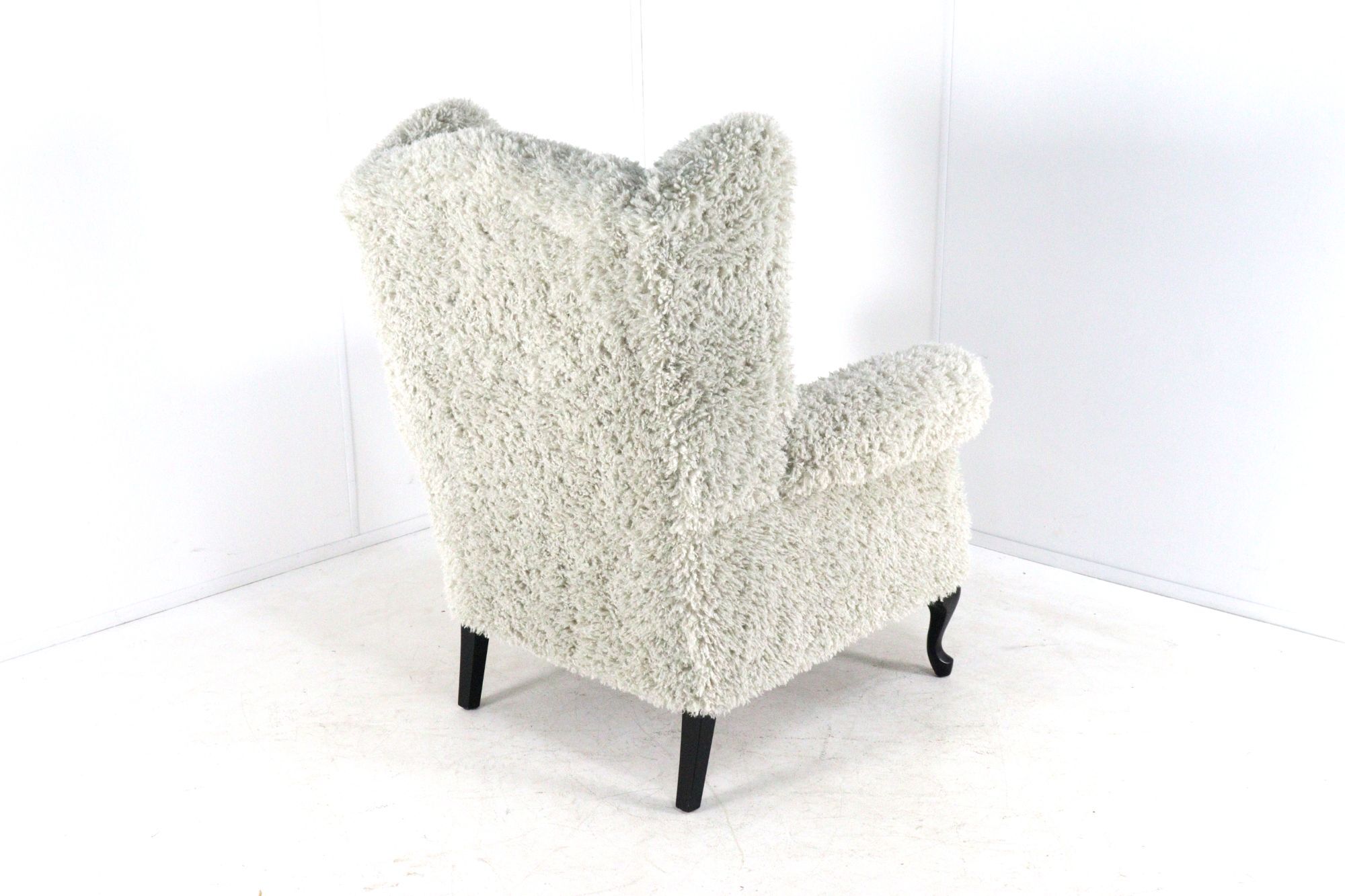 Armchair chair hairy Doodle retro fully restored - new upholstery