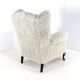 Armchair chair hairy Doodle retro fully restored - new upholstery