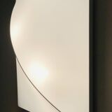 Square wall light with white fabric diffuser, Italy 70s