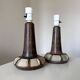 Pair Marianne Starck Stoneware Table Lamps: Michael Andersen Denmark, 1970s