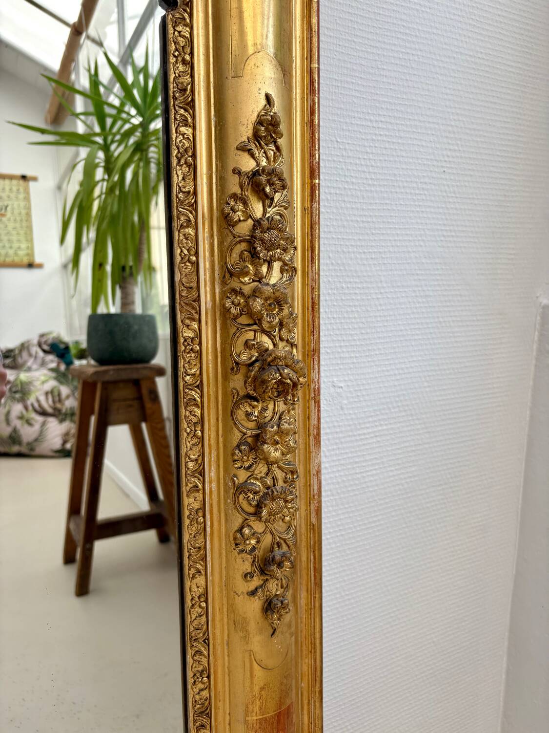Antique 19th-century mirror, original