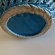 Turquoise woven ceramic cachepot, Italian work, 1960s