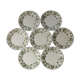 7 flat plates terre de fer sarreguemines u&c geranium