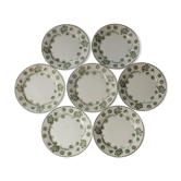 7 flat plates terre de fer sarreguemines u&c geranium
