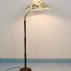 Lampadaire réglable en noyer et laiton des années 1940, Rupert Nikoll Vienne, Autriche, années 1950