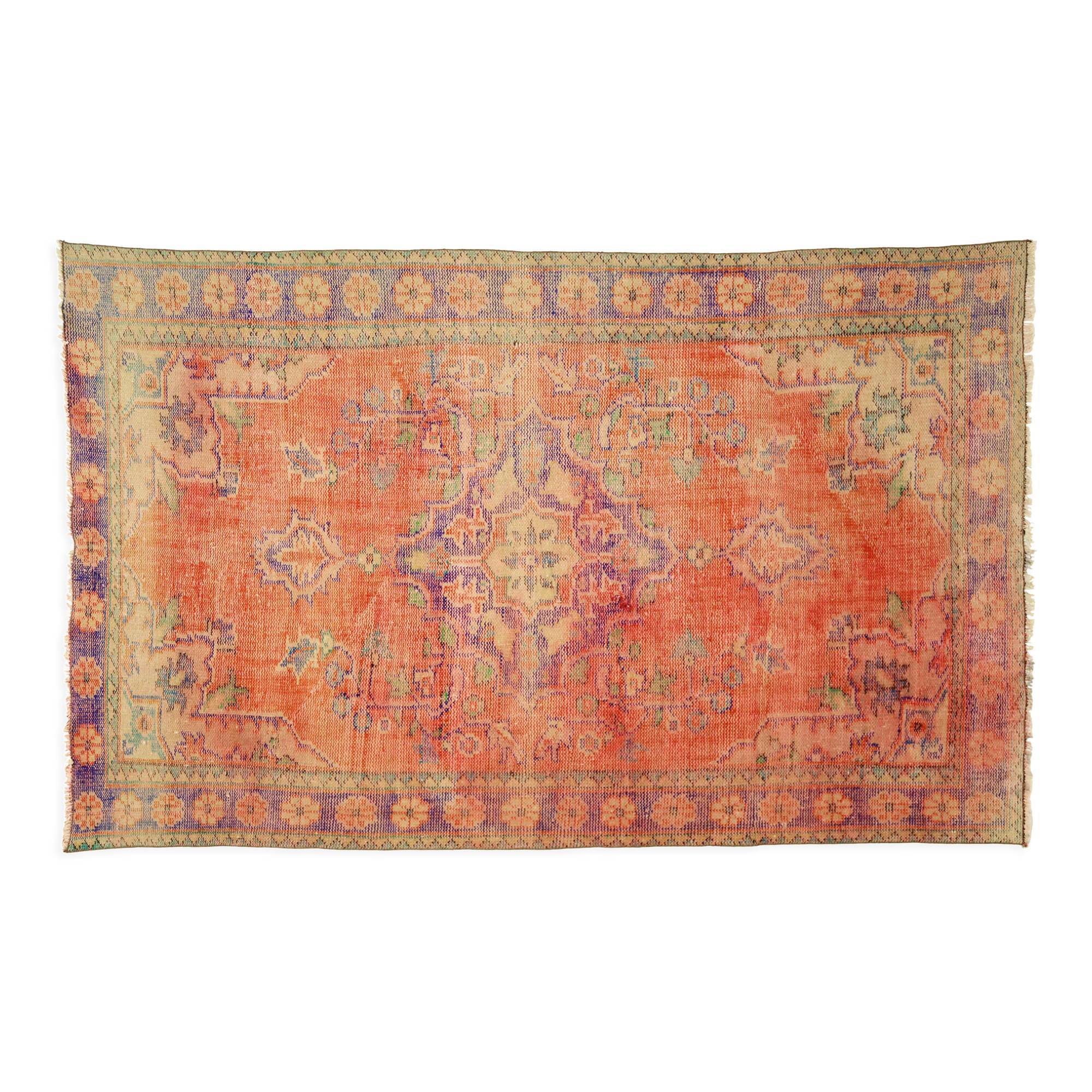 Anatolian handmade vintage rug 274 cm x 180 cm