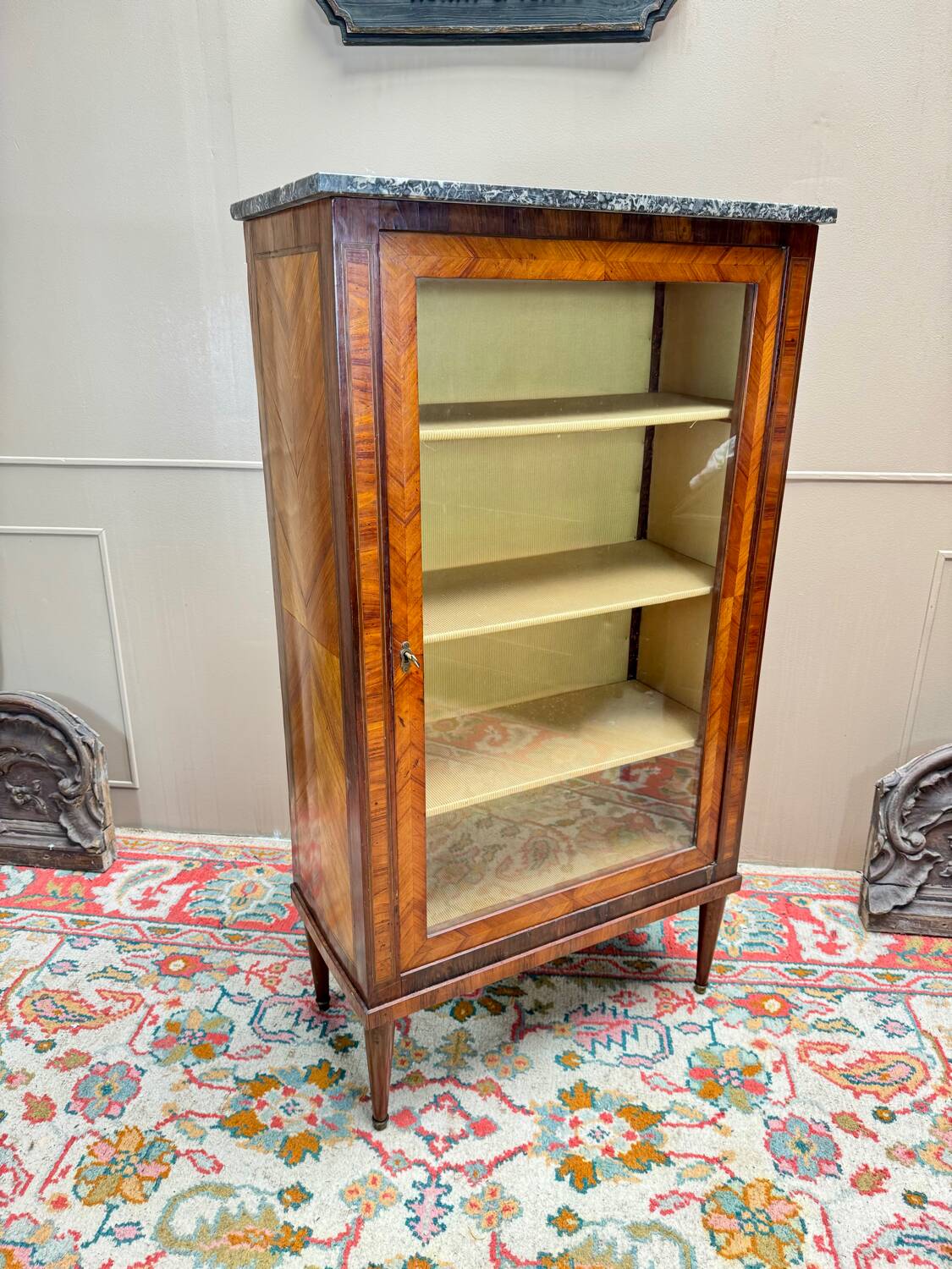 Louis XVI Marquetry Display Cabinet, 18th Century