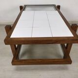 Vintage coffee table double trays