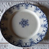 Large round ceramic dish Longwy model Rouen