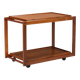 Desserte de cuisine vintage en teck à double plateau, design Italie, années 1960