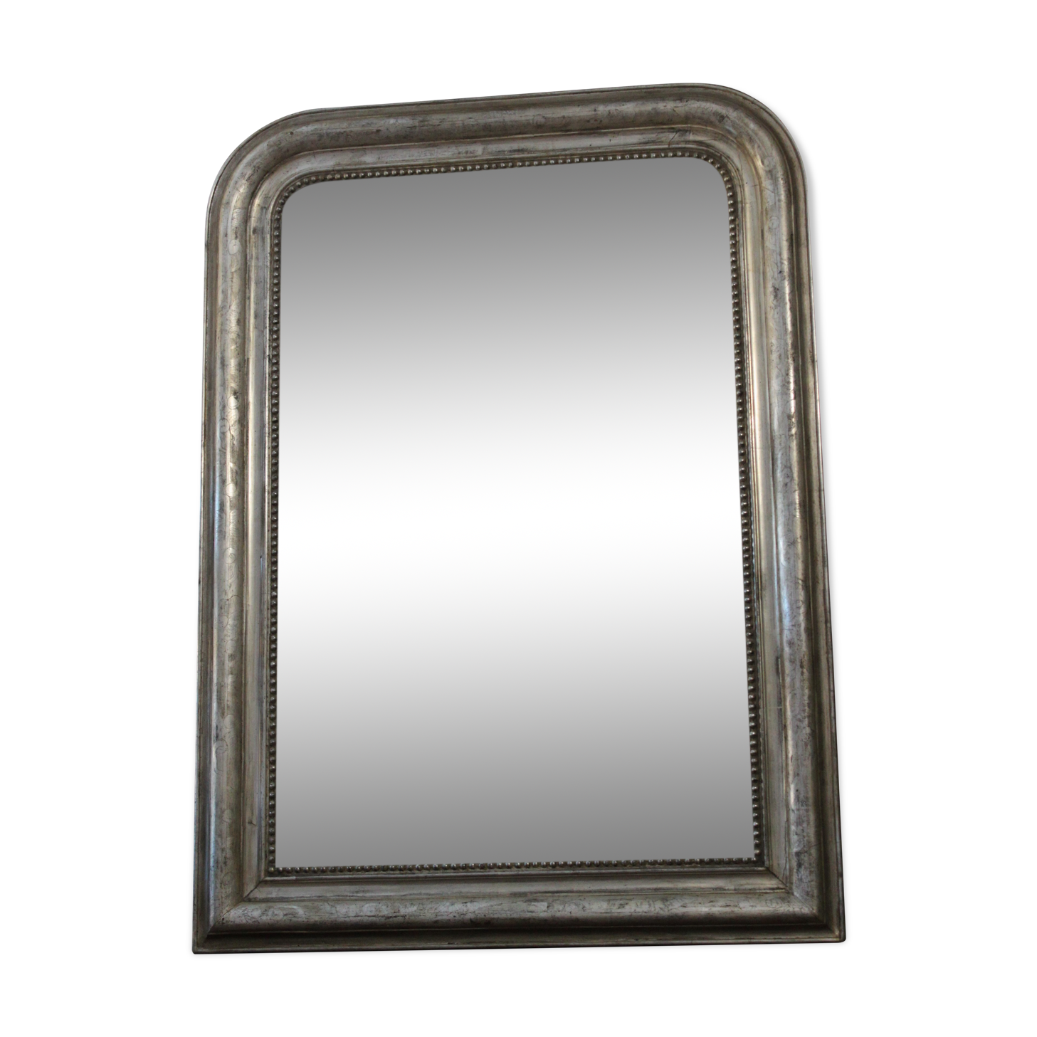 Louis Philippe silver mirror - 110 X 80 cm
