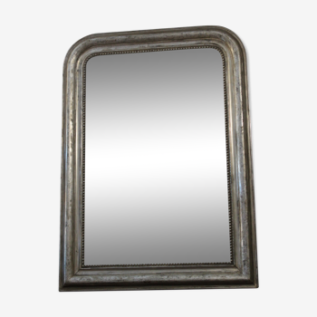Miroir argenté Louis Philippe - 110 X 80 cm