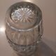 Transparent chiseled glass vase