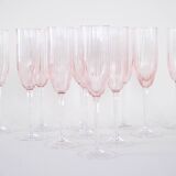 Set of Prosecco glasses, French design, 1970s, made in France