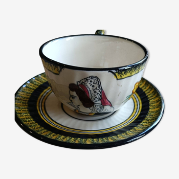 Henriot Quimper tea cup with saucer