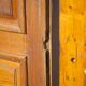 Double old door, old wooden door, large vintage door