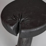 Solid wood sculptural side table, original contemporary design, logniture