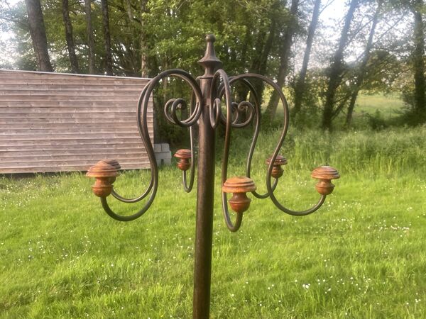 Porte manteau dit méduse, porte canne parapluie, Perroquet de bistrot fer et bois