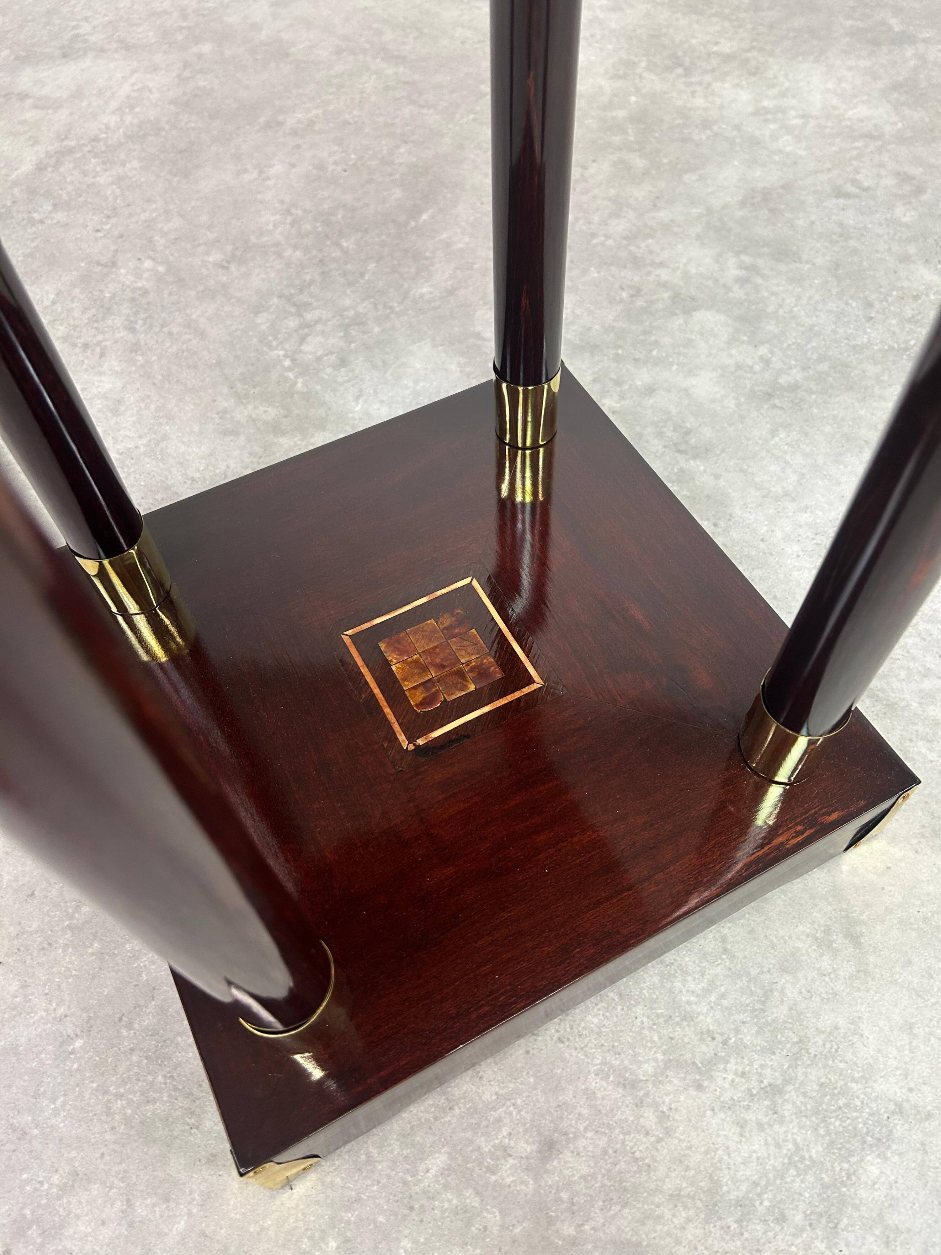 Secession pedestal in mahogany