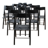 Suite of 12 folding designer chairs