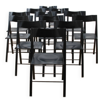 Suite of 12 folding designer chairs