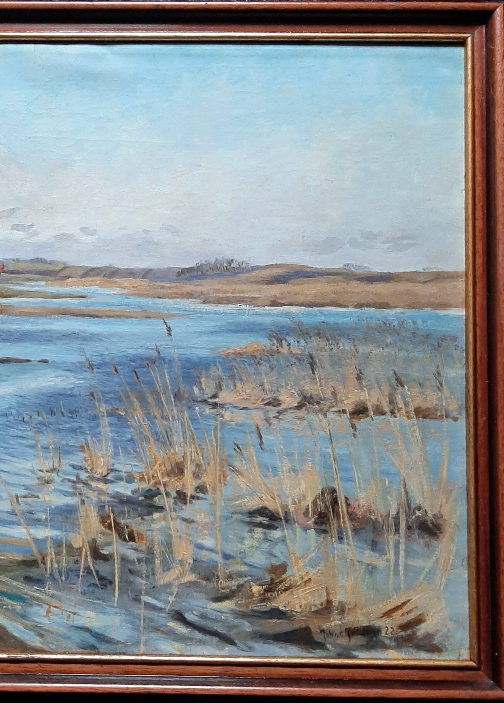 Scandinavian impressionist painting, signed 1922