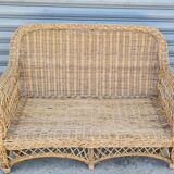 Rattan and wicker sofa 1960